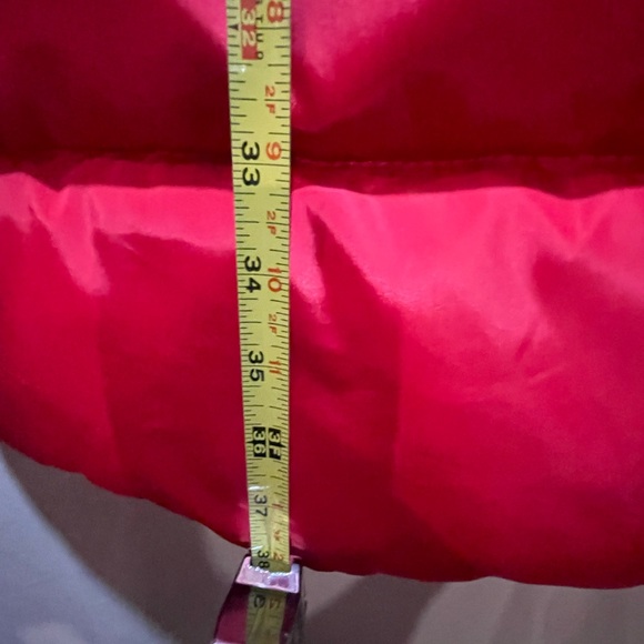 Red Puffer Jacket with Hood - Picture 6 of 7